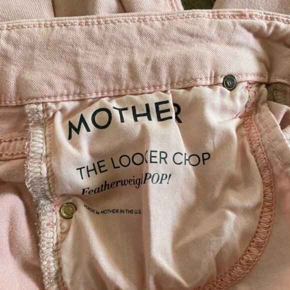 MOTHER Looker Crop Capri Pants Pink 28 - Picture 2 of 5